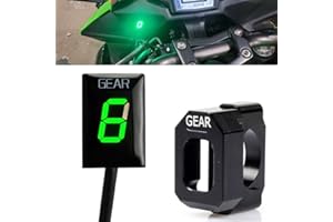 MOQIAOSEIKO 1-6 Gang LED Digital Ganganzeige wasserdicht kompatibel mit Kawasaki ER6N Z1000 SX Nin & ja 400 650 Z800 Z750 Versys 650 Z650 W800 Nin & ja 300 Vulcan