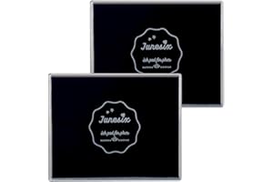 ROUCERLIN 2 PCS Large Size Craft Ink Pads, Washable Scrapbooking Finger Paint Stamp Pad for Kids, Craft Pads for Stamping Rubber, DIY Cards, Paintings, Baby Footprint Handprint (2 Black)