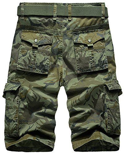 Mochoose Herren Sommer Casual Camouflage Baumwoll Twill Cargo Shorts Multi Taschen Outdoor Tragen Hosen - 2