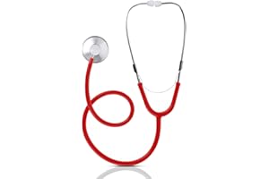 Hygiene100 Rot Stethoskop High-Quality, Erleben Sie die beste, klare und genaue Auskultation, perfekt für medizinische Fachkräfte! Krankenhaus oder zu Hause Werkzeug.