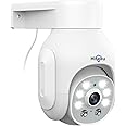 Hiseeu 360° Security Camera Outdoor with Color Night Vision,5MP POE PTZ Camera Outdoor,Wired CCTV camera,Motion Detection,2-Way Audio,Remote View,Work POE CCTV System