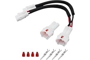 eMagTech 1 set 1 a 2 splitter di distribuzione dell'alimentazione CC compatibile con Yamaha FZ6 MT09/07 FZ07 FZ09 YZF-R1 R1M R6 XV1900 XSR900