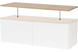 ‎HORST HORST Deckplatte für Besta Schrank - Elegante Massivholzplatte für I K E A Kommode - Perfekte Passform - FSC-Zertifiziert - Eiche, 120 x 42 cm