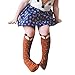 Fulltime(TM) Toddlers Kids Girls Fox Pattern Knee High Socks For Age 0-24 months 1-3 4-6 Years (4-6 years, Coffee)
