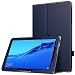 Produktbild MoKo Hülle für Huawei MediaPad M5 Lite 10, PU Leder Tasche Schutzhülle Smart Case mit Auto Sleep/Wake up Funktion Standfunktion für Huawei MediaPad M5 Lite 10.1 Inch 2018 - Marineblau