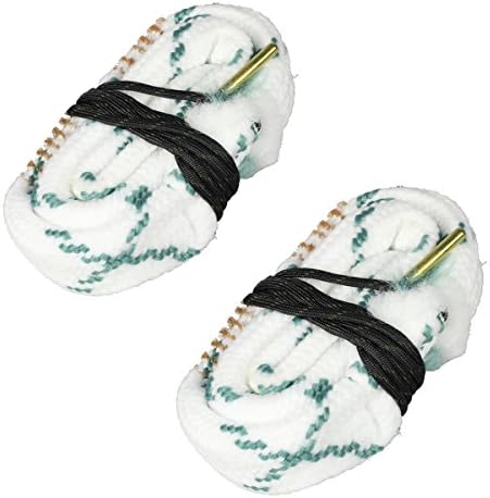 Gun Bore Snake Cleaner Strap Kits Cord Rope Brass for Carbine/Shotgun/Pistol/Rifle/AR15 Barrel Cleaning - 2 Pack (12 GA Gauge)
