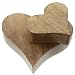 Produktbild SIDCO Deko Herz Holz Dekoration Objekt Mangoholz 2 Stück Herzen Natur groß