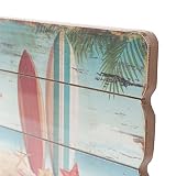 Wand-Dekoration Holz-Schild Paradise Türschild MDF Trip Dekoschild Strand Urlaub Vacation 34×15 cm - 2