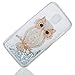 Produktbild Everainy Kompatibel für Samsung Galaxy J7 2017 Hülle Silikon Transparent 3D Flüssig Glitzer Durchsichtig Stoßstange Gummi Cover Galaxy J7 2017 Liquid Stoßfest Hüllen Handyhülle Schutzhülle (Eule)