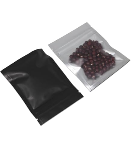 50 Sacchetti Olografici Mylar 10,5x15 Cm – Richiudibili, A Prova Di Odore, Per Alimenti, Gioielli, Ciglia, Lucidalabbra – Blu