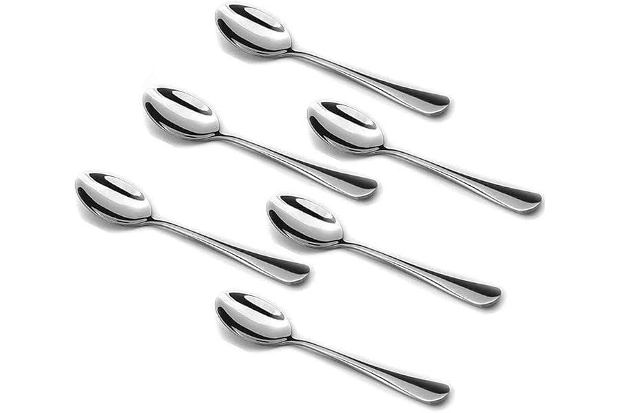 ECVV Stainless Steel Tea Spoons, Set of 6