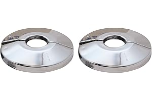 Sanitop-Wingenroth 19280 4 bisagra Roseta | Metal | Cromado, 34 mm o 1 Pulgada | Diámetro Exterior 65 mm | Juego de 2 Unidades, Set de 2 Piezas