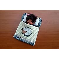 Puppenbettchen - Schlafsack für Monchichi 20 cm Kleines Schäfchen