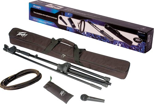 PeaveyMSP-1 Microphone and Stand package - Includes PV(r) i100 Dynamic Vocal Cardiod Microphone with 1/4 Inch Cable and Clip