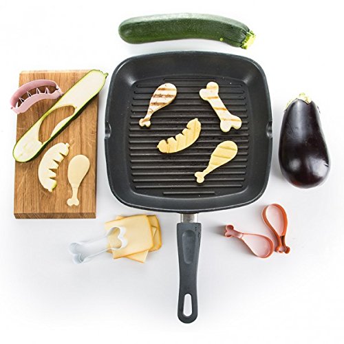 Donkey 200587 BBQ-Veggies, vegetable shape cutters, set of 3, sausage, drumstick, bone, stainless steel