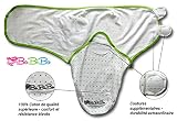 Baby Pucksack, 3er Set, 100% Premium Baumwolle, Extra Feste Klettverschluss-Nähte, Ideal für Säuglinge und Schreibabys (0-3 Monate, 3-6 kg), für Sommer, Herbst Winter und Frühling - 4