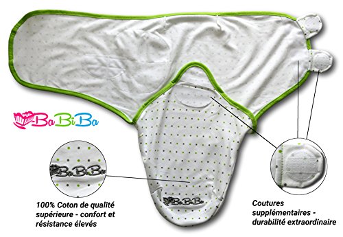 Baby Pucksack, 3er Set, 100% Premium Baumwolle, Extra Feste Klettverschluss-Nähte, Ideal für Säuglinge und Schreibabys (0-3 Monate, 3-6 kg), für Sommer, Herbst Winter und Frühling - 4