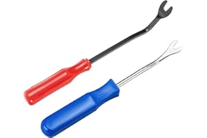 GLANZEND Lot de 2 outils de démontage de garniture, démontage de garniture de portière de voiture et clip de garniture intérieure, lot de pinces à clip de voiture, outils de démontage de voiture, kit d'outils