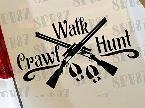 Crawl Walk Hunt gun Duck Hunter Deer Bow Funny car bumper window funny vinyl Van Laptop Love Heart decor Home Live Kids funny wall art decal stickers Motorcycles