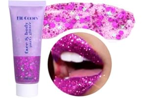 CXLEYII Multi-funzionale ombretto liquido corpo glitter gel in polvere (adatto per unghie, occhi, labbra, capelli, corpo, musica, festival, palle in maschera) (04#)