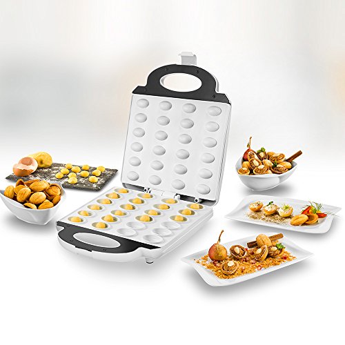 Unold 48360 Waffelautomat Zaubernuss, Oreschk, Wärmeisolierter Cool-Touch-Griff, 1400 W, weiß - 3