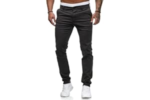 ORANDESIGNE Pantalon Chino Homme Coupe Ajustée Pantalon Chino Coupe Régulière Pantalons Décontractés Coupe Ajustée Pantalons Longs d'affaires