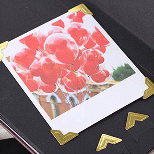 DIY Selbstklebend Foto Ecke Einklebebuch Fertigkeit Schutz Aufkleber Golden - 4