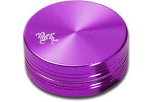 Black Leaf BL Grinder 2 Pezzi vers. Colori e Dimensioni Superficie Liscia, Metallo, Violett, Ø55mm