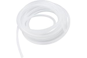 iMeistek Lebensmitteltaugliche Silikonschlauch, 3mm ID x 6mm OD 5 Meter, Flexibler Transparenter Silikonschlauch, Wasser-Luftschlauch