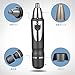 AVANTEK Nose Ear Hair Trimmer, Built-in LED Light for Men and Women Facial Hair Remover Clipper, Battery-Operated, Gray