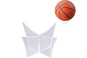 ZIRANEE Football Display Stand,Acrylic Basketball Stand Rugby Ball Stand Clear Football Holder Sport Ball Display Case for Home School 12 * 12 * 6.4CM