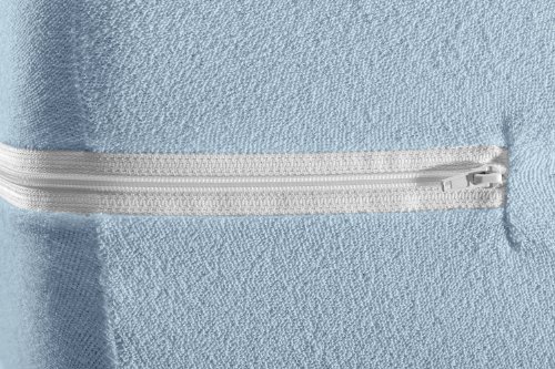 VELFONT – Frottee-Matratzenbezug aus 100% elastischer Baumwolle – Hellblaue – verfügbar in verschiedenen Größen – 90×190/200cm - 2