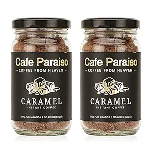 Cafe Paraiso Caramel Combo Instant Premium Flavored Arabica Coffee - 60g Each