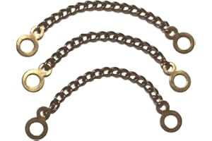 GROßHANDEL FÜR SCHNEIDERBEDARF 3 Mantelaufhänger Kettchen altmessing 90mm