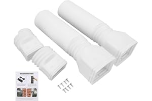 JEANOKO Extensor de Drenaje de Bajante, Conector de Drenaje Extensor de Bajante de Drenaje Universal Flexible Extensible de 20 a 29 Pulgadas para la Mayoría de los Canalones de Techos Residenciales(Blanco)