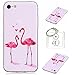 Produktbild Hülle iPhone 8 / 7 (4,7 Zoll) Hülle,TPU Case Schutzhülle Silikon Case,Niedliche Cartoon Malerei Durchsichtige TPU Bumper Handy Tasche Case Cover Etui für iPhone 8 / 7 (4,7 Zoll)+ Schlüsselanhänger (O) (5)