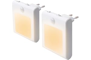 JOKBEN LED Night Light Socket with Motion Sensor, Socket Light, Brightness Continuously Adjustable Orientation Light with Car, On, Off Switch Modern