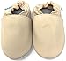 MiniFeet Premium Soft Leather Baby Shoes, Plain Beige 6-12 Months