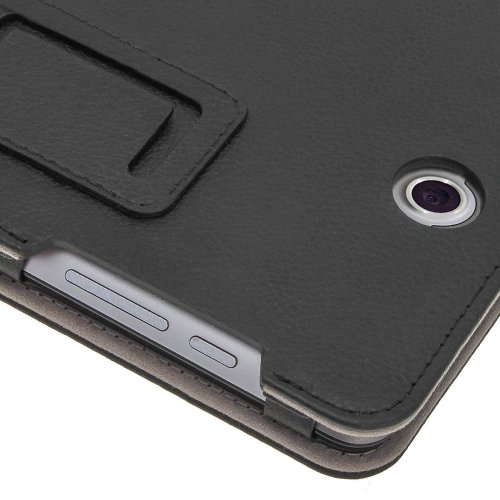 igadgitz Schwarz PU Ledertasche Hülle Folie Cover für Asus FonePad ME371MG 7″ Tablet mit Multi Winkelbetrachtung Stand + Stylus Schift Halter + Displayschutzfolie - 7