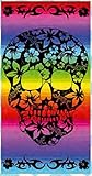 (444) CALAVERA TOALLA PLAYA GRANDE 100% ALGODÓN EGIPCIO PACK CALCETINES MARCA REGALITOSTV tobilleros anti-presion