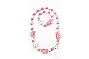 BZKSER schmuckset mädchen- 2 pcs Ketten für Mädchen Halsketten für Holz Schmuck Set Kette,Halskette Mädchen,Enthalten Halskette,Armbänder,für Mädchen Party Geburtstaggeschenk