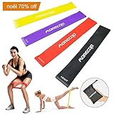 Kit Bandes en Boucle Exercice Yoga et Musculation, MORECOO Latex Naturel Pur Ban