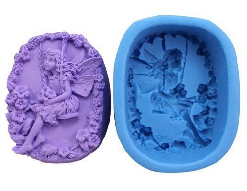 Allforhome Silikonform mit Feenmotiv zur Herstellung von Seifen