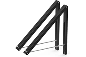 Anjuer Appendiabiti a Scomparsa Grucce Appendiabiti Pieghevole in Alluminio Salva Spazio 2 Pezzi