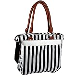 Wickeltaschen von nimnik | Windel Tasche w/Wickelauflage | Designer Staubbeutel für Mädchen Jungen Zwillinge | schwarz Streifen - 7