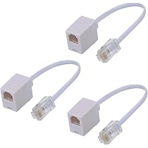 Adaptateur TAE-F Mâle Vers RJ11 Femelle 6P4C - Connexion Téléphone Ou Routeur à Prise Téléphonique