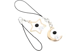 ibasenice Astronauten Handy-AnhäNger 2 StüCk Mond Und Stern SchlüSselanhäNger, Dekorative Und Einzigartige Handy- Und SchlüSselanhäNger FüR MäDchen, Geschenkideen FüR Weihnachten Und Geburtstage