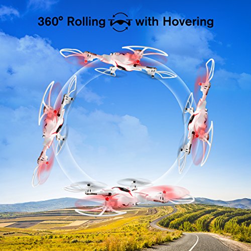 RC Drone With HD FPV Camera Remote Control Airplane DoDoeleph Syma X56W Portable Folding 2.4Ghz 6-Axis Gyro RC Quadcopter RTF Helicopter Altitude Hold UFO With Newest Hover and 3D Flips Function One key Home White