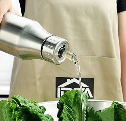 Trenta Küche Edelstahl Öl Essig Kännchen/Liquid Zutatenspender, edelstahl, silber, 500 ml - 5