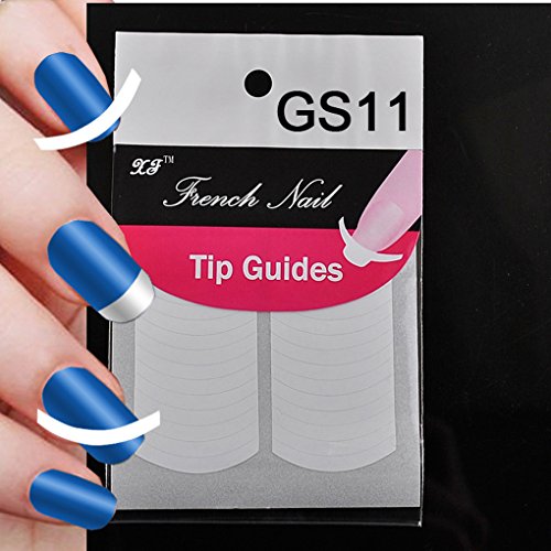 ELENXS Beauty Accessories Chic 18 Style DIY French Manicure Nail Art Tips Tape Sticker Guide Stencil New
